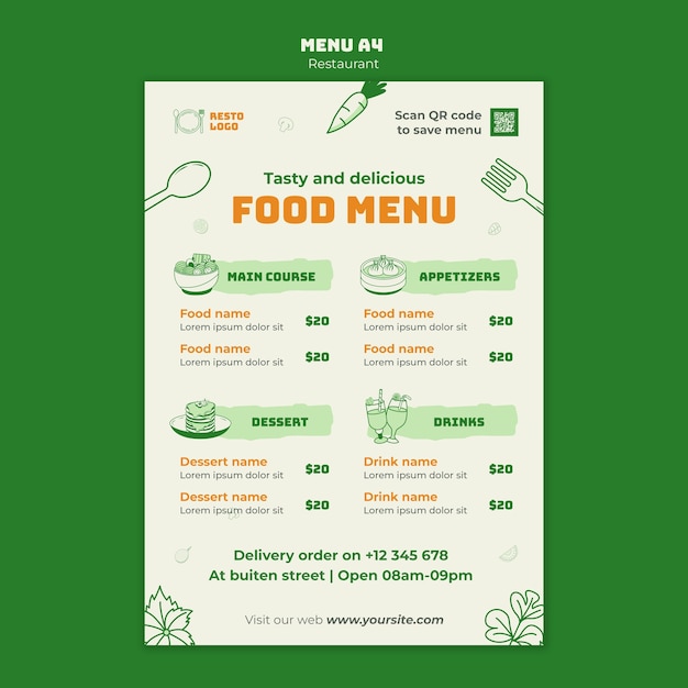 Restaurant template design
