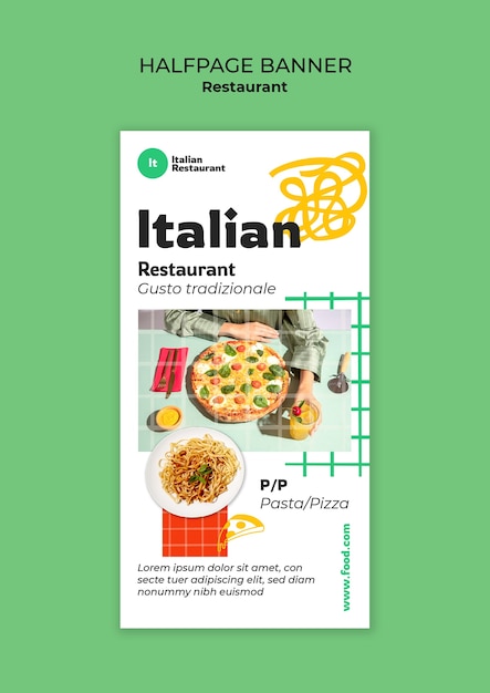 PSD gratuito disegno del modello del ristorante