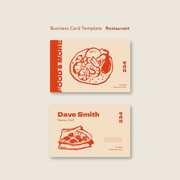 Free PSD restaurant template design