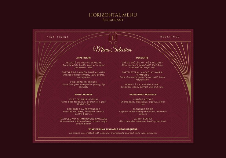 Free PSD restaurant template design