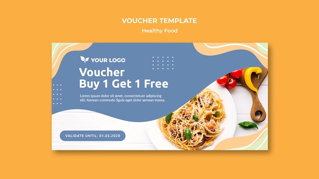 Restaurant voucher template design