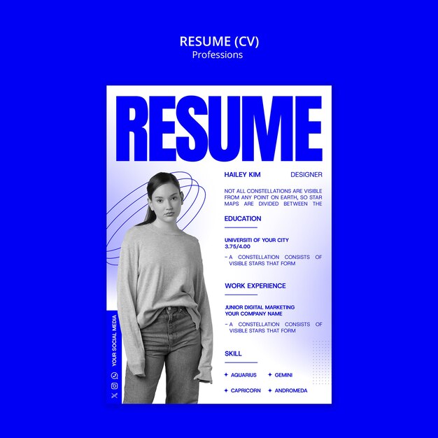 resume of hailey kim: designer with education, experience and skills