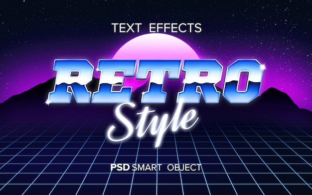 Retro arcade text effect