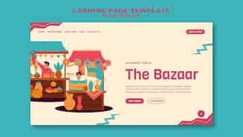 Free PSD retro bazaar web template