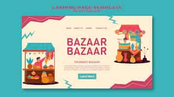 Free PSD retro bazaar web template