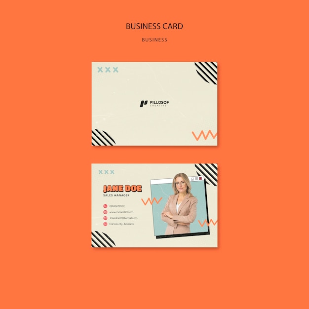 Free PSD retro business template design