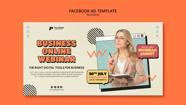 Free PSD retro business template design