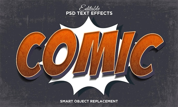 Free PSD retro comic text effect