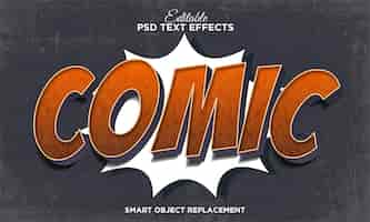 Free PSD retro comic text effect