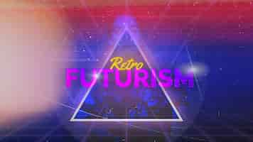 Free PSD retro futurism background