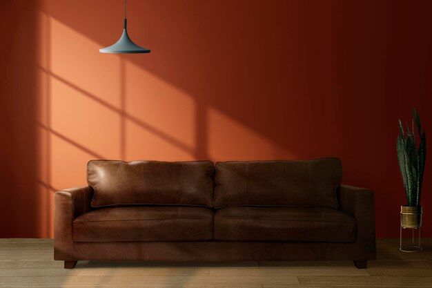 retro living room psd interior 
