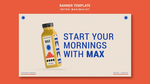 Retro-maximalist banner template