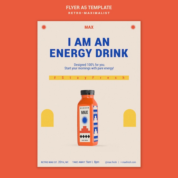 Retro-maximalist flyer template