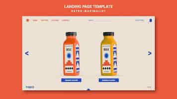 Free PSD retro-maximalist landing page template