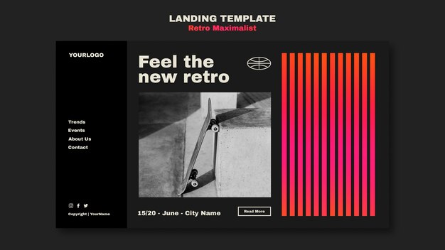 Retro maximalist web template