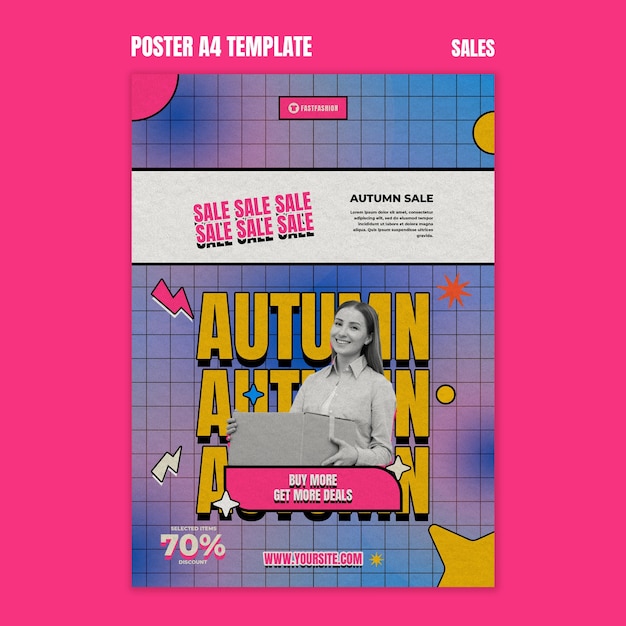 Retro sales print template