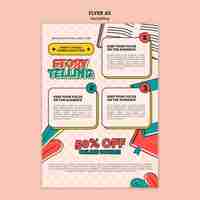 Free PSD retro storytelling print template