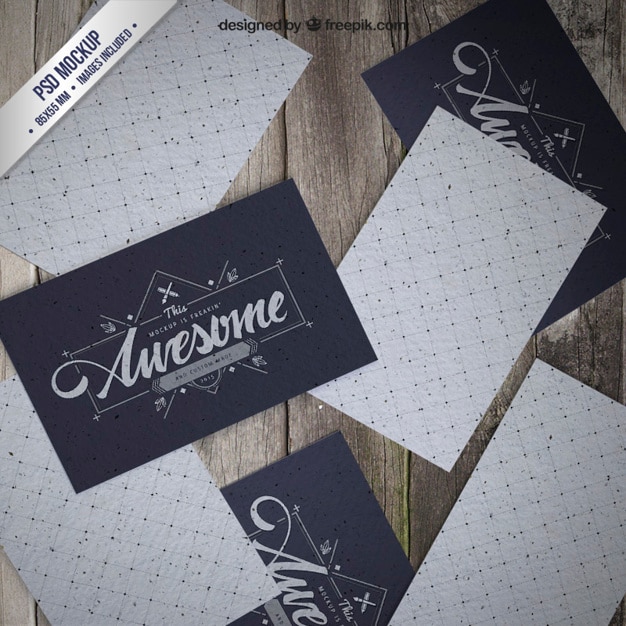 Carta mockup retro visita