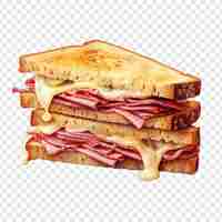 Free PSD reuben sandwich isolated on transparent background