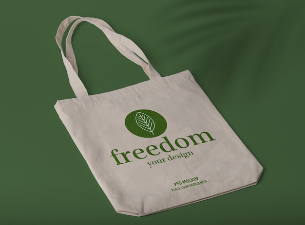 Reusable tote bag mockup