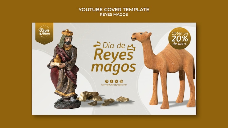 मुफ़्त PSD reyes magos celebration youtube cover