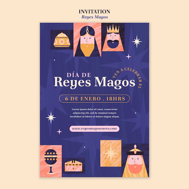 無料PSD reyes magosのテンプレートデザイン