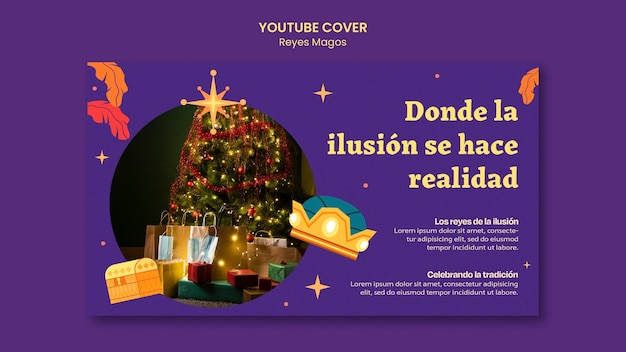 PSD gratuito disegno del modello reyes magos