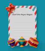 Free PSD reyes magos vertical blank banner background