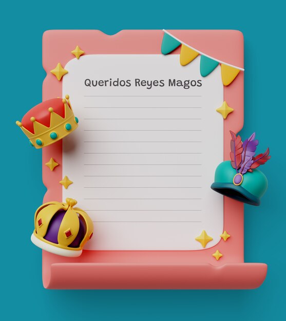 reyes magos vertical blank banner background