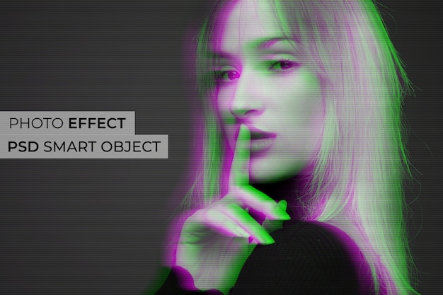 Free PSD rgb split channel photo effect