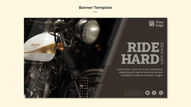 Free PSD rider concept banner template