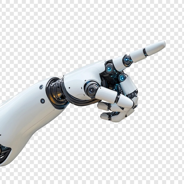 Robotic Hand Pointing Futuristic Technology Advanced Mechanics Artificial Intelligence Digital Innovation