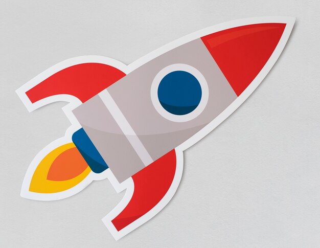 rocket ship launching symbol