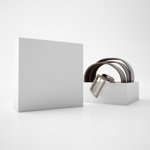 Free PSD rolled belt inside a white box