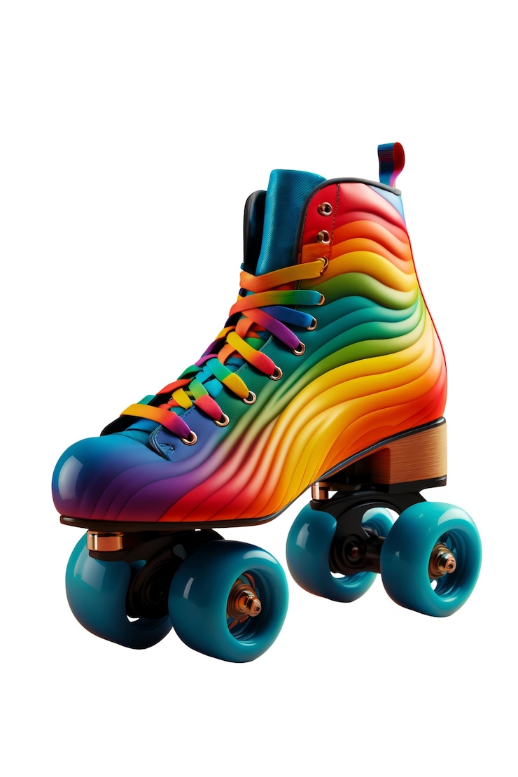 Free PSD roller skates isolated
