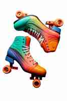 Free PSD roller skates isolated