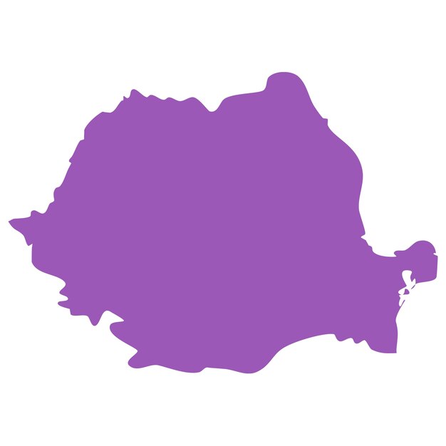 romania map isolated