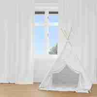 Free PSD room with white teepee