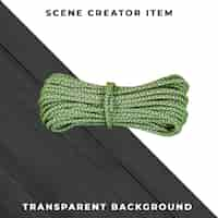 Free PSD rope isolated with clipping path.