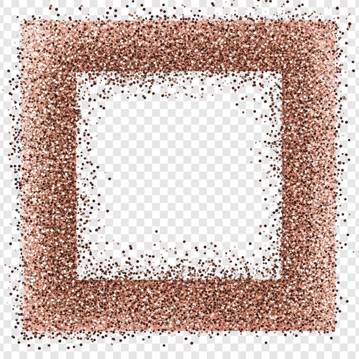 Free PSD rose gold glitter frame elegant sparkle border design