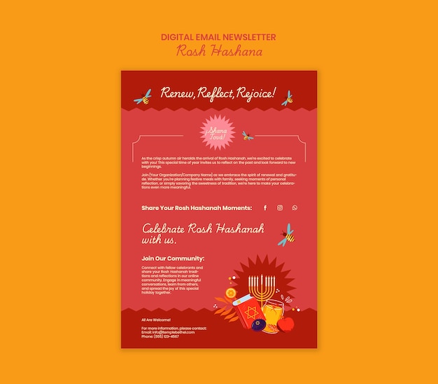 Rosh hashanah template design
