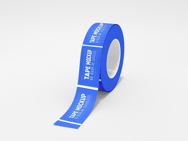 Round Adhesive Sticker Roll Branding Mockup