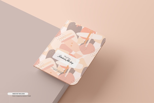 Round corner notebook mockup