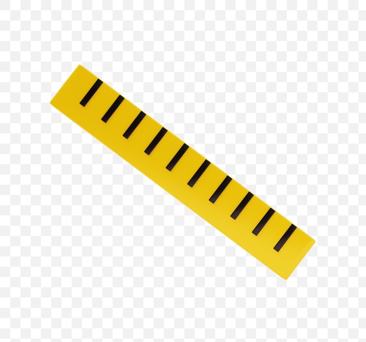 Free PSD ruler sign or symbol engineer tools construction element 3d icon mockup illustration