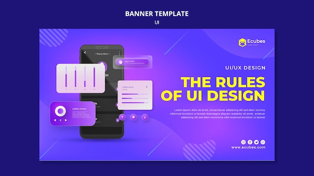 Rules of ui design banner template