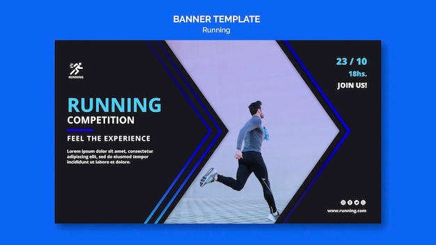 Free PSD running competition banner template