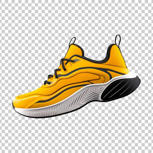 Free PSD running shoes or sneakers on a transparent background