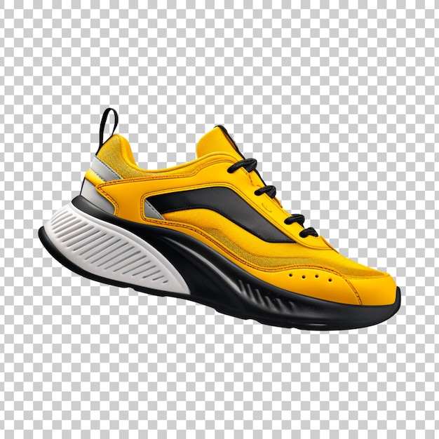 Free PSD running shoes or sneakers on a transparent background