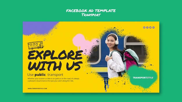 Free PSD safe transport facebook template