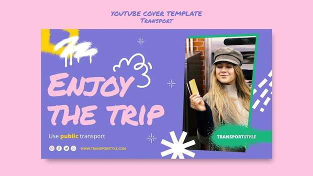 Free PSD safe transport youtube cover template